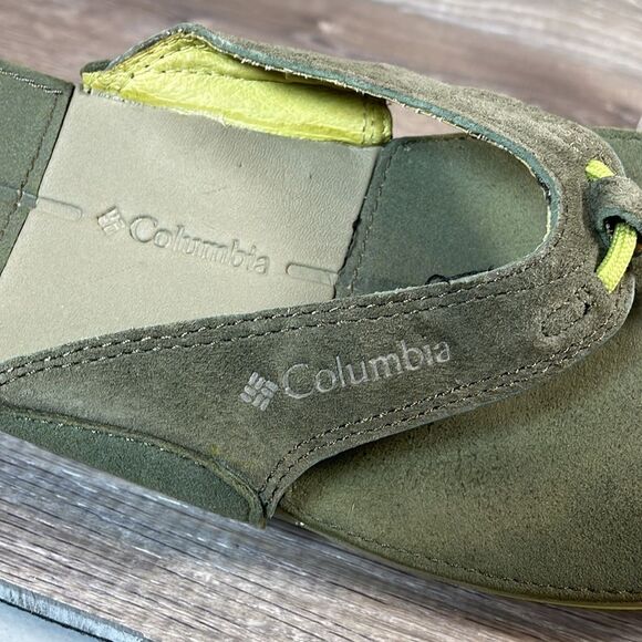 Columbia Solna II Women’s Size 9 Soft Green Leather Thong Flip Flop Sandals - Picture 11 of 11